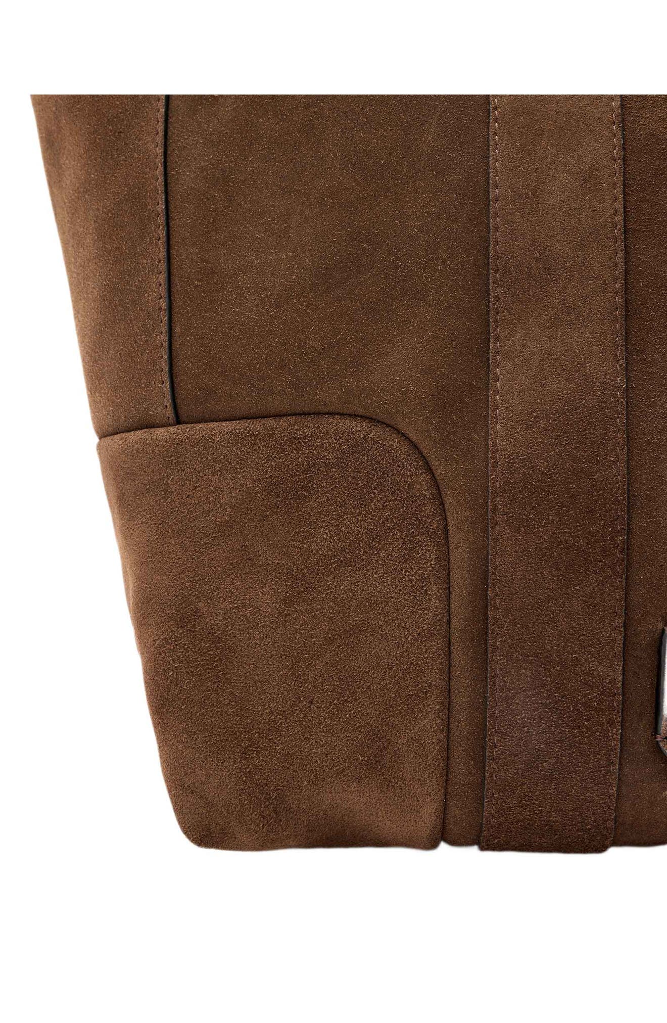 Ares Suede Tote, Alternate, color, FANGO BROWN