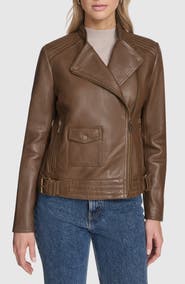 Andrew Marc Frankie Leather Moto Jacket