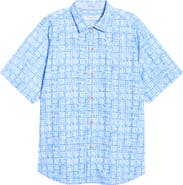 Tommy Bahama Coastal Ease Carrico Tiles IslandZone® Short Sleeve Button-Up Shirt