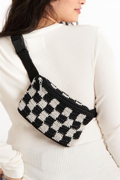 The Sak Caraway Small Belt Bag In Black Check