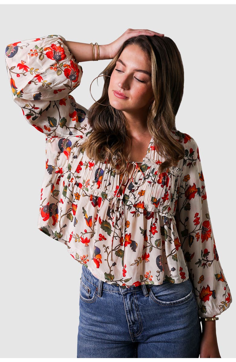 West Of Aurelie Top, Main, color, Lucia Floral