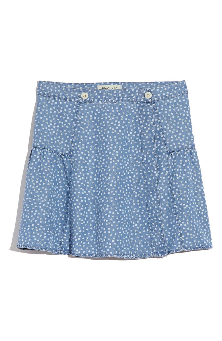 Madewell Floral Print Wrap Mini Skirt, Alternate, color,