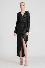 HALSTON Falan Sequin Cocktail Dress