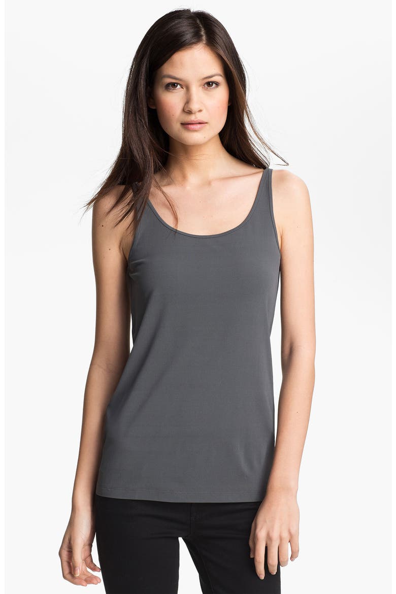 Scoop Neck Silk Camisole, Main, color, ASH