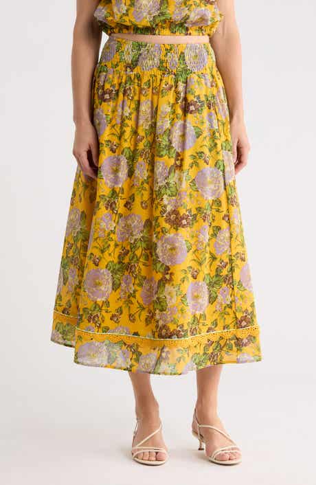 ELIE ELIE TAHARI Floral Pull-On Skirt