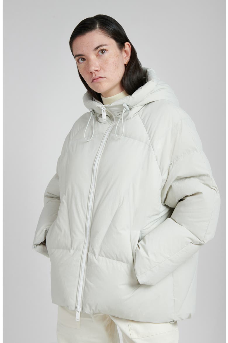 Elango Water Resistant Hooded Down Puffer Jacket, Alternate, color, ICE