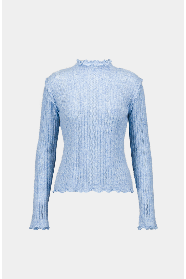 Frill Knit Top, Main, color, Ice Blue