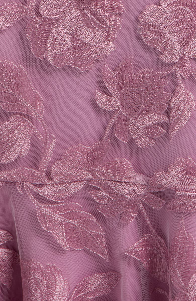 Sam Edelman Embroidered Off the Shoulder Tie Waist Midi Dress, Alternate, color, Rose