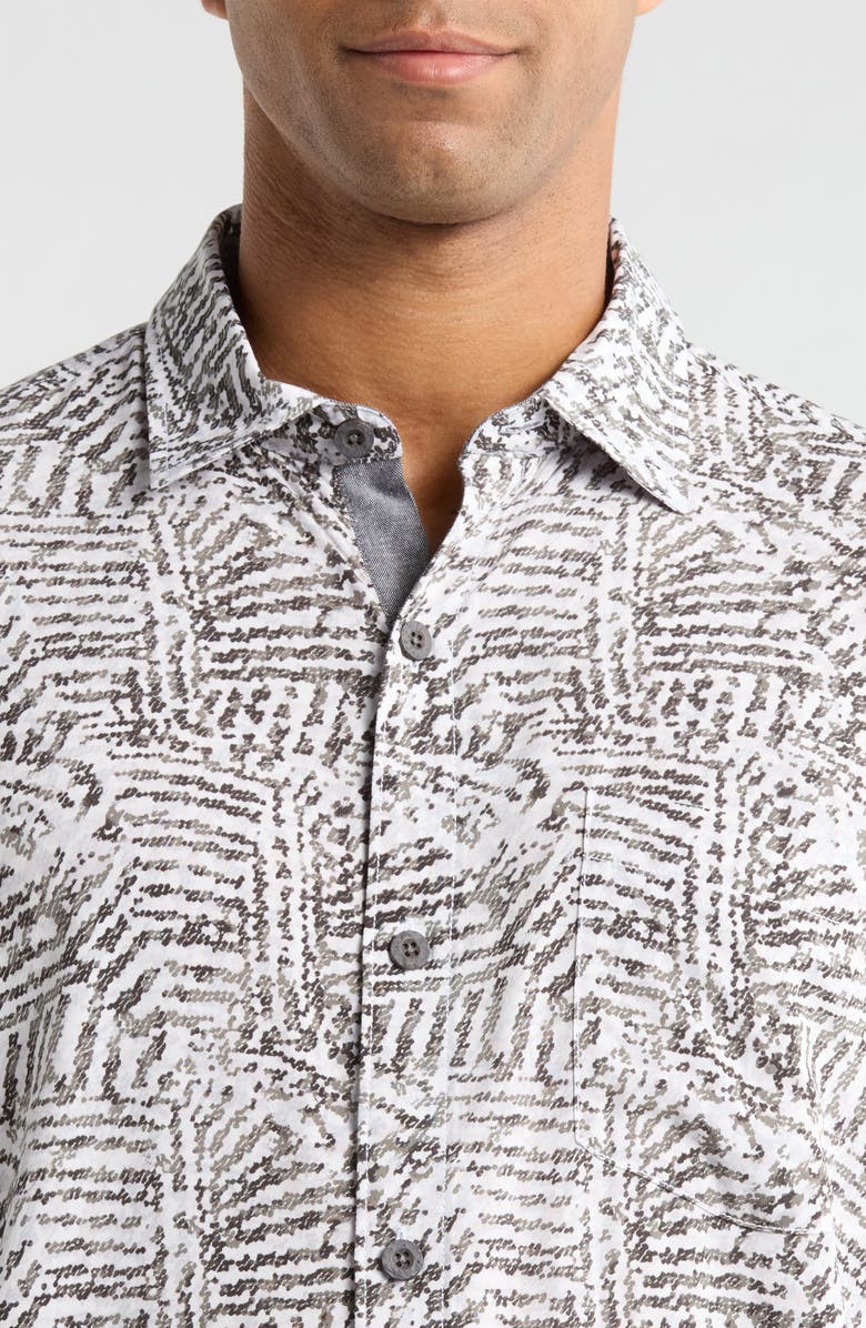 Tommy Bahama Veracruz Sands Island Echo Short Sleeve Button-Up Shirt, Alternate, color, Silver Sky