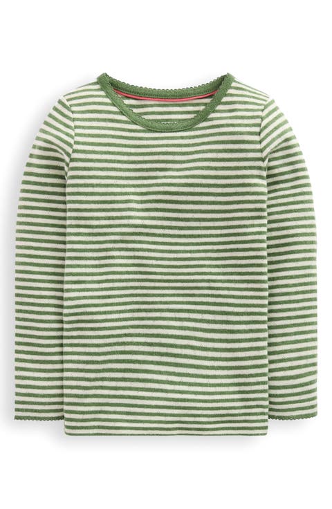 Kids' Long Sleeve Pointelle Top (Toddler, Little Kid & Big Kid)