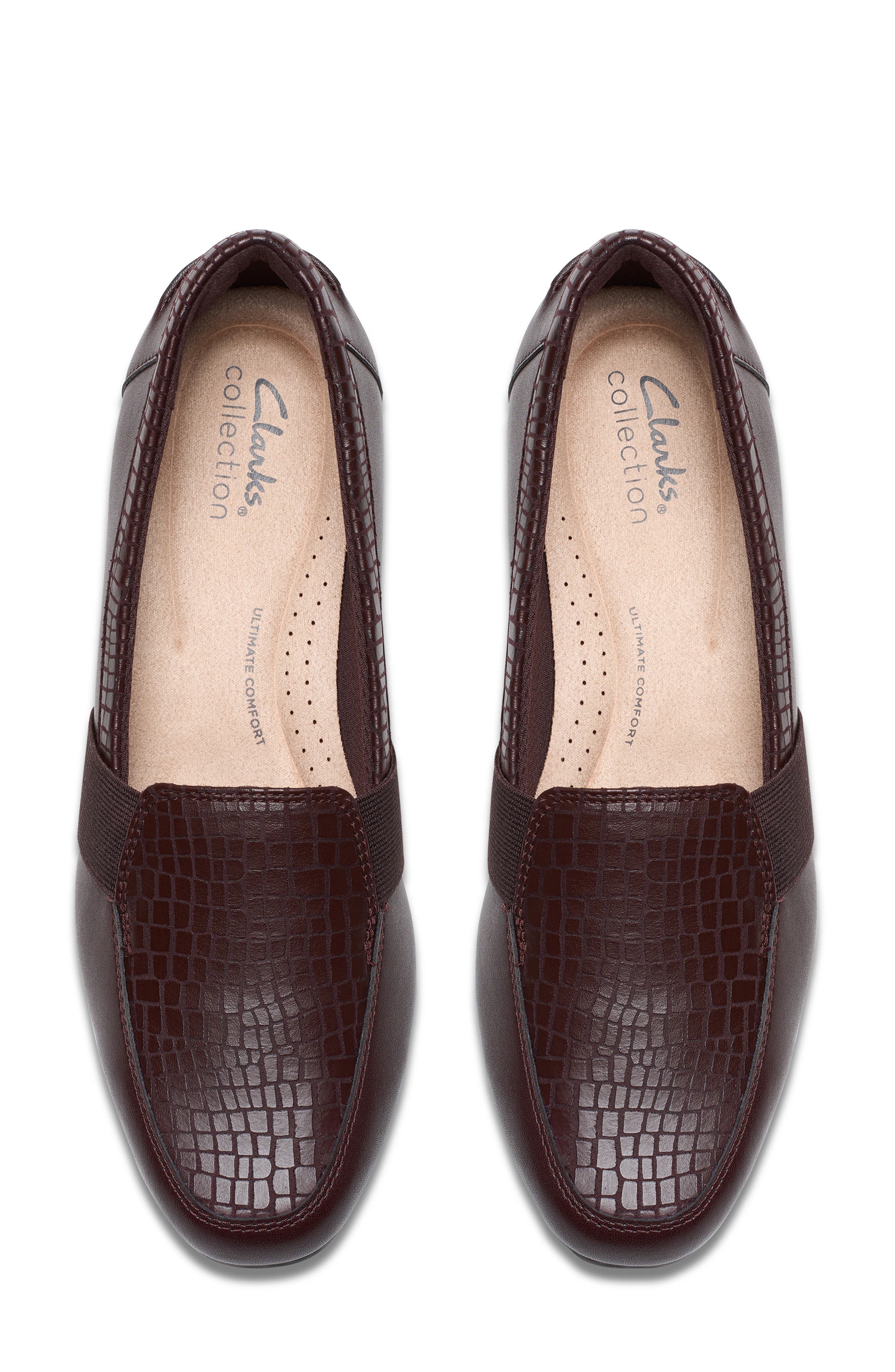 Clarks<sup>®</sup> Julilet Beat Loafer, Alternate, color, Merlot Lea