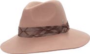Lauren Ralph Lauren Felted Wool Fedora With Printed Band