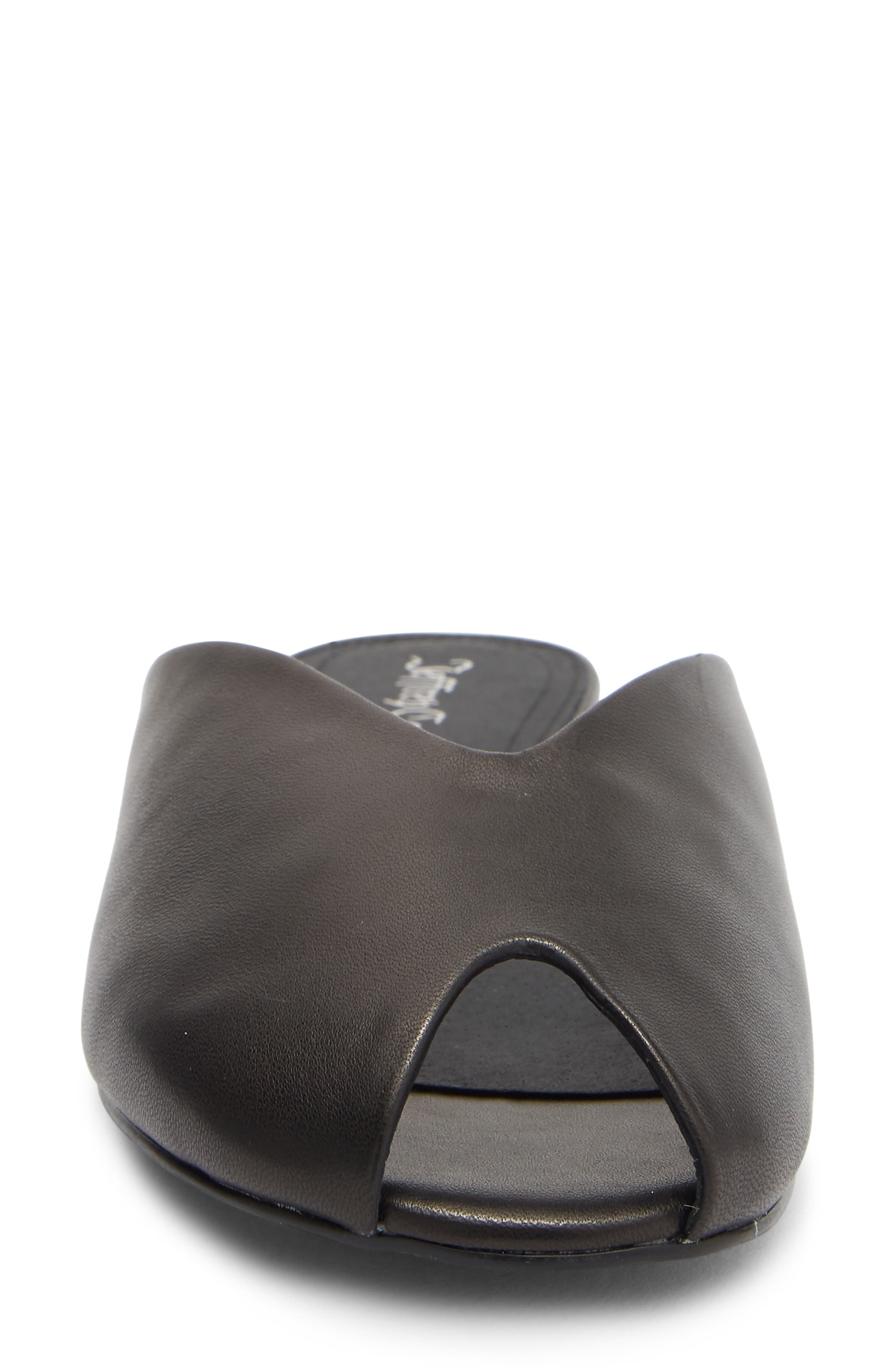 Jeffrey Campbell Indwell Peep Toe Slide Sandal, Alternate, color, Black