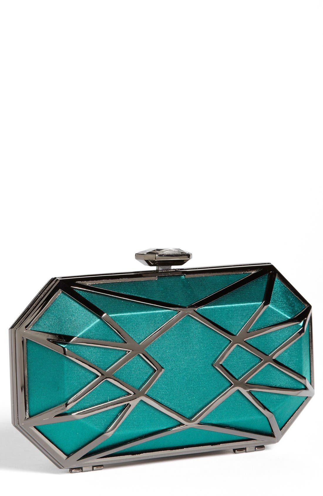 Metal Clutch, Main, color, EMERALD/ GUNMETAL