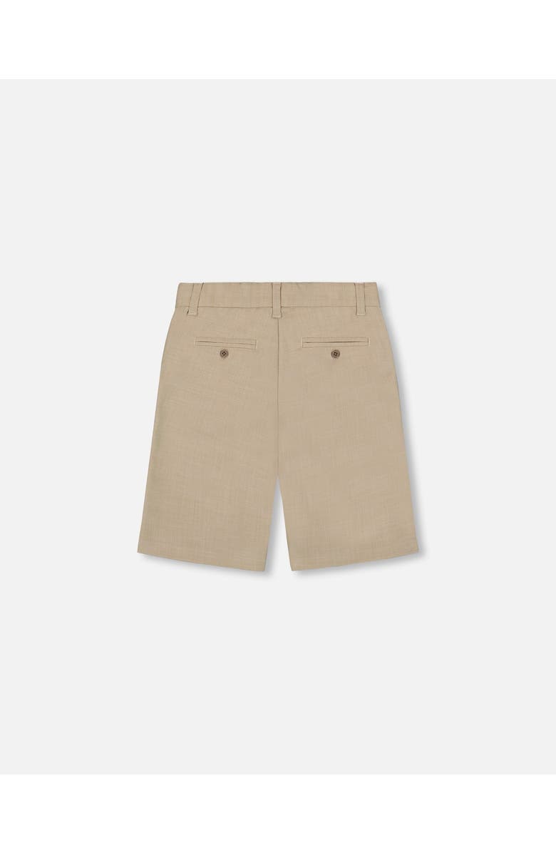Deux par Deux Little Boy's Slant Pocket Bermuda Shorts Light Taupe, Alternate, color, Light Taupe