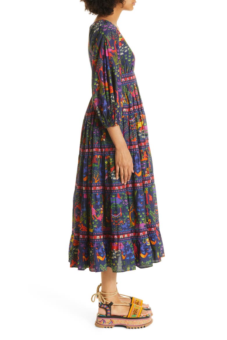 Animal Utopia Puff Sleeve Maxi Dress, Alternate, color, ANIMAL UTOPIA