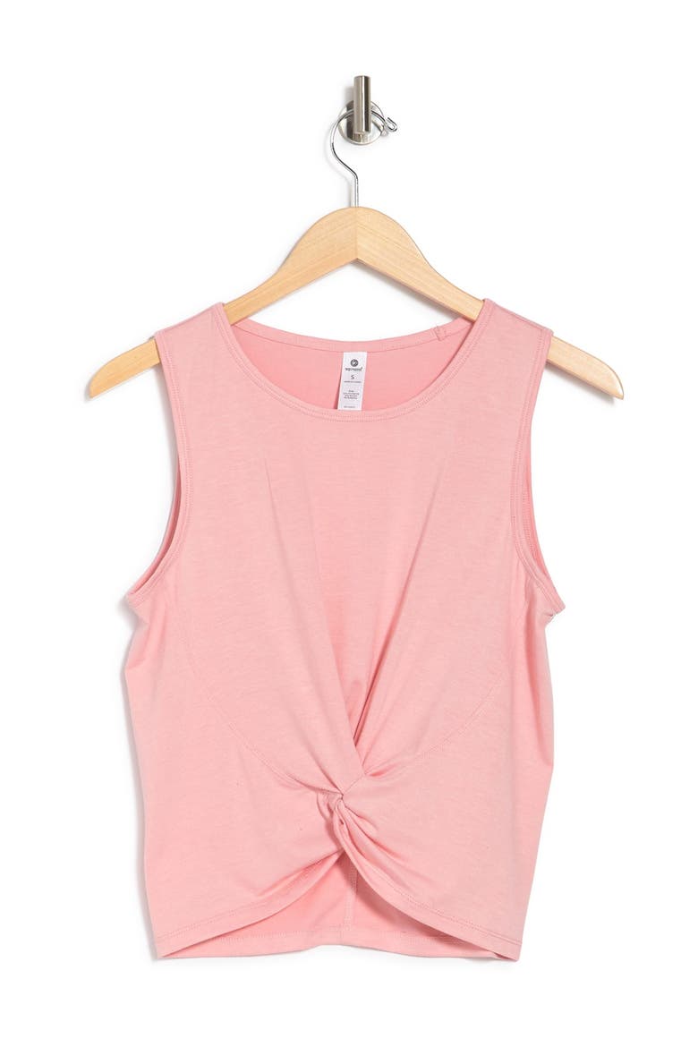 Twist Front Tank Top, Alternate, color, FADE OUT PINK