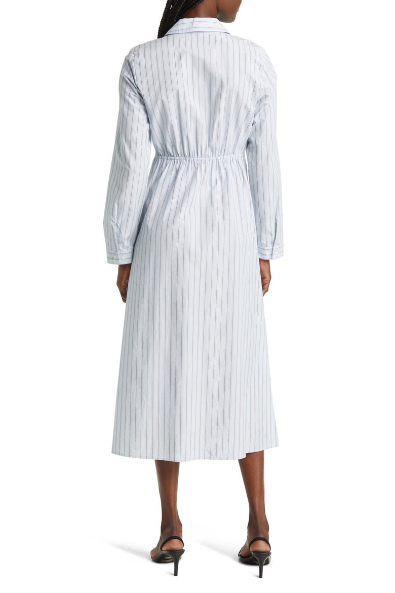 Irie Stripe Long Sleeve Cotton Blend Midi Shirtdress, Alternate, color, HAMPTON STRIPE