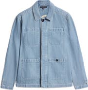 John Varvatos Jakob Embroidered Back Denim Shirt Jacket