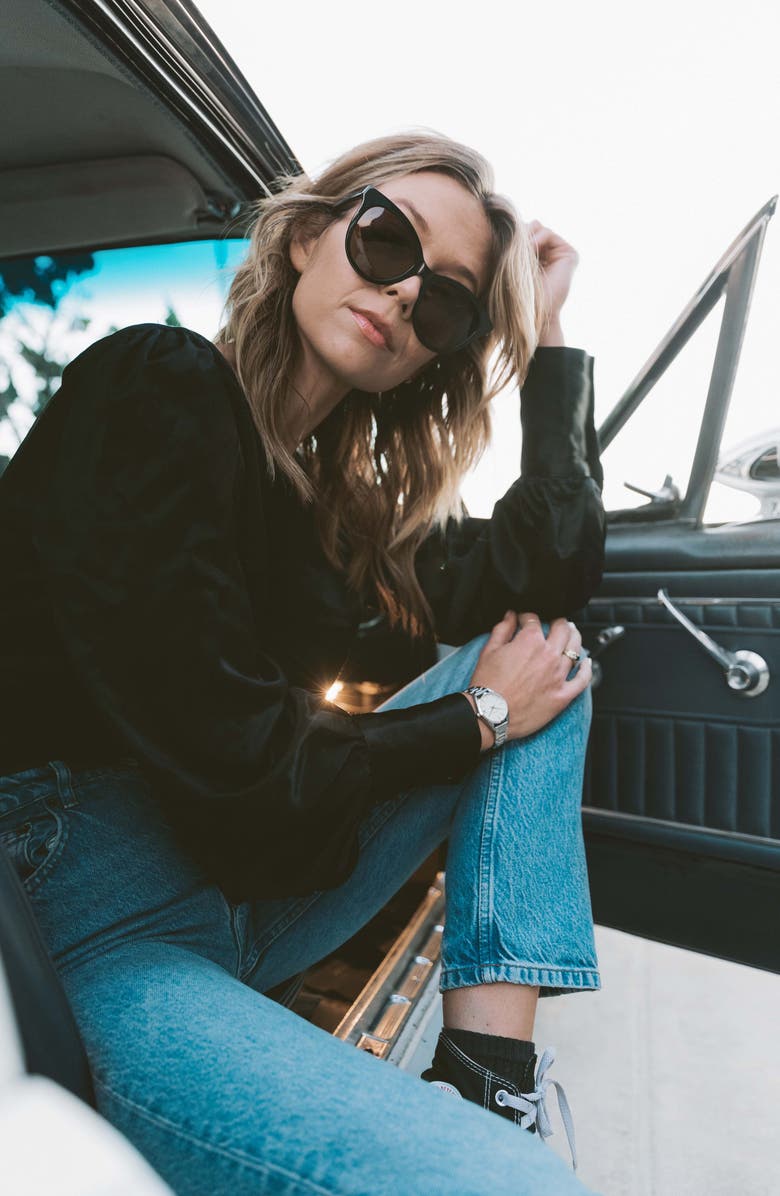 Vincero Demi 53mm Polarized Round Sunglasses, Alternate, color,