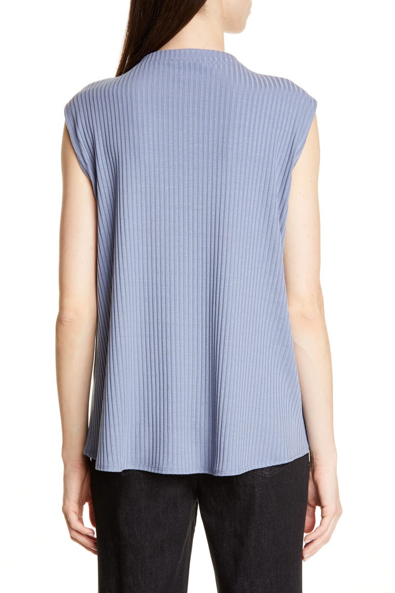 Rib Mock Neck Tank, Alternate, color, CHAMBRAY