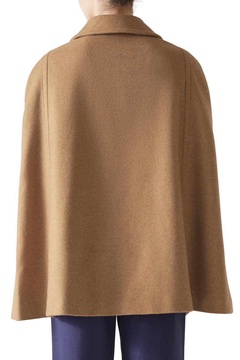 Carter Camel Cape Coat, Alternate, color, CAMEL