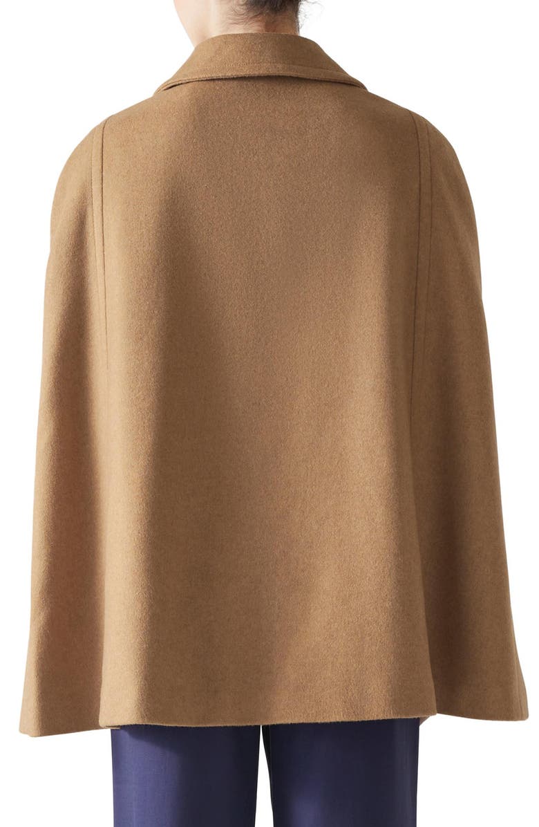 LK Bennett Carter Camel Cape Coat, Alternate, color, 