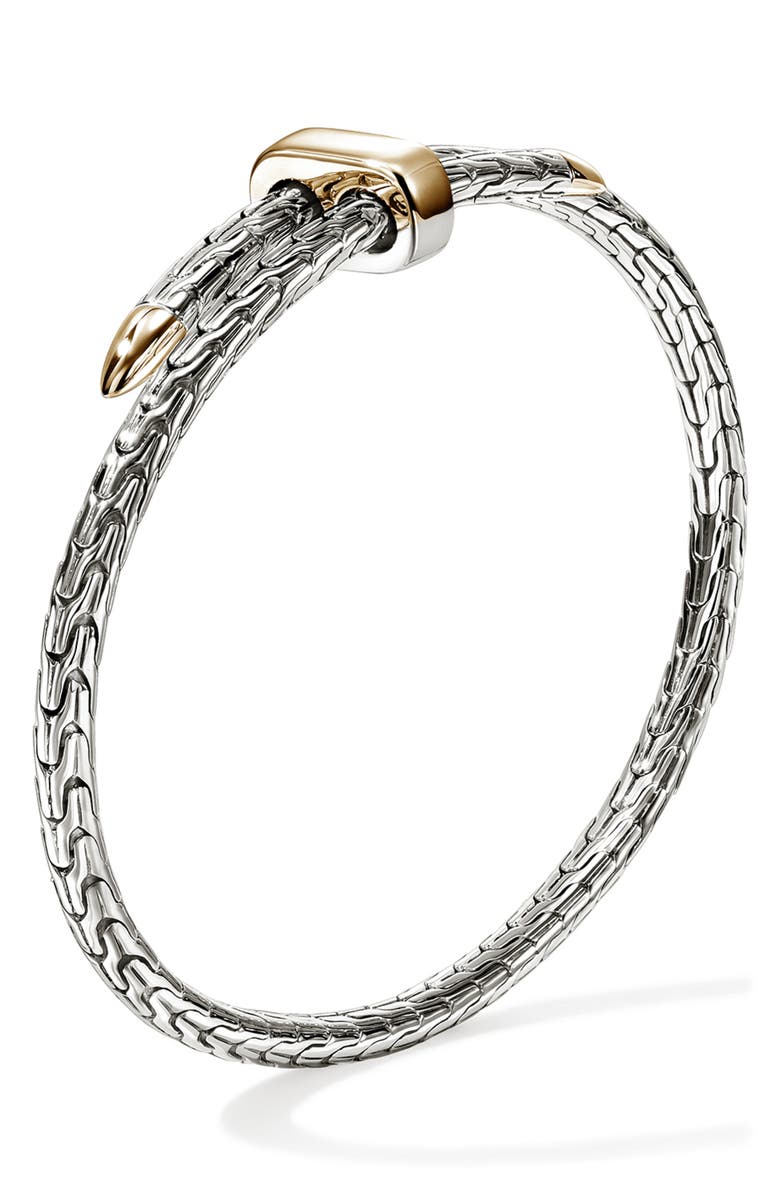 John Hardy Spear Flex Cuff, Sterling Silver, 14K Gold, Alternate, color, Silver And Gold