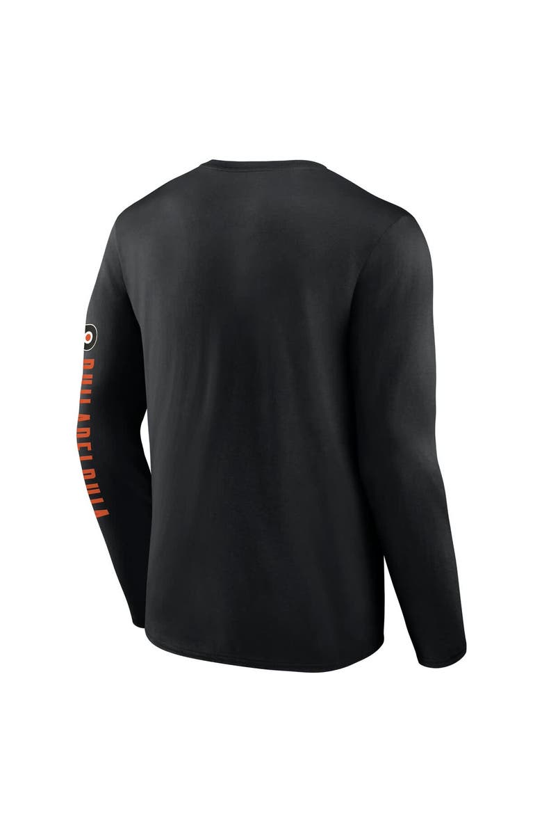 FANATICS Men's Fanatics Black Philadelphia Flyers Headline Long Sleeve T-Shirt, Alternate, color, Black