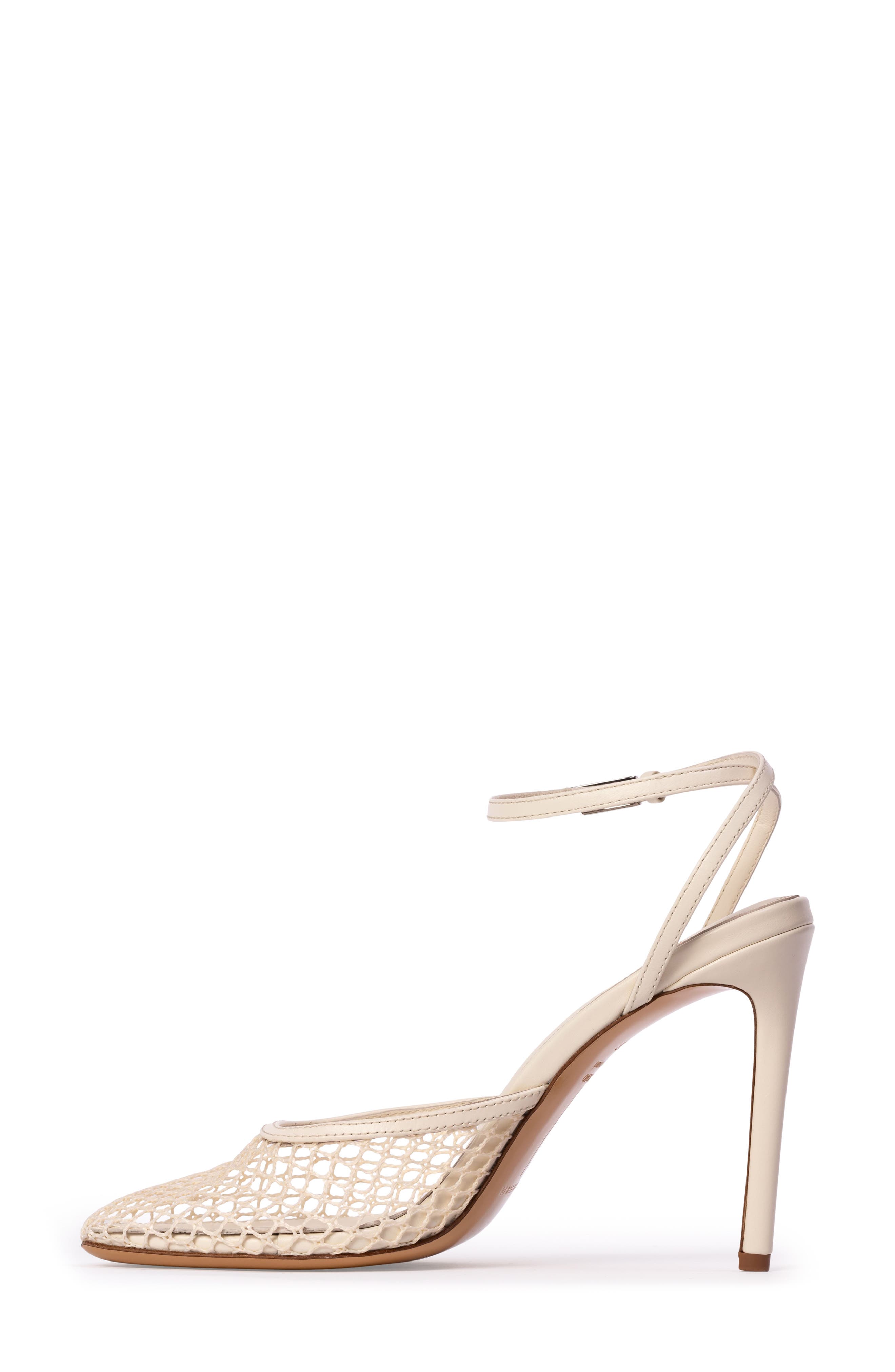 BLACK SUEDE STUDIO Millie Ankle Strap Pump, Alternate, color, Coconut Mesh