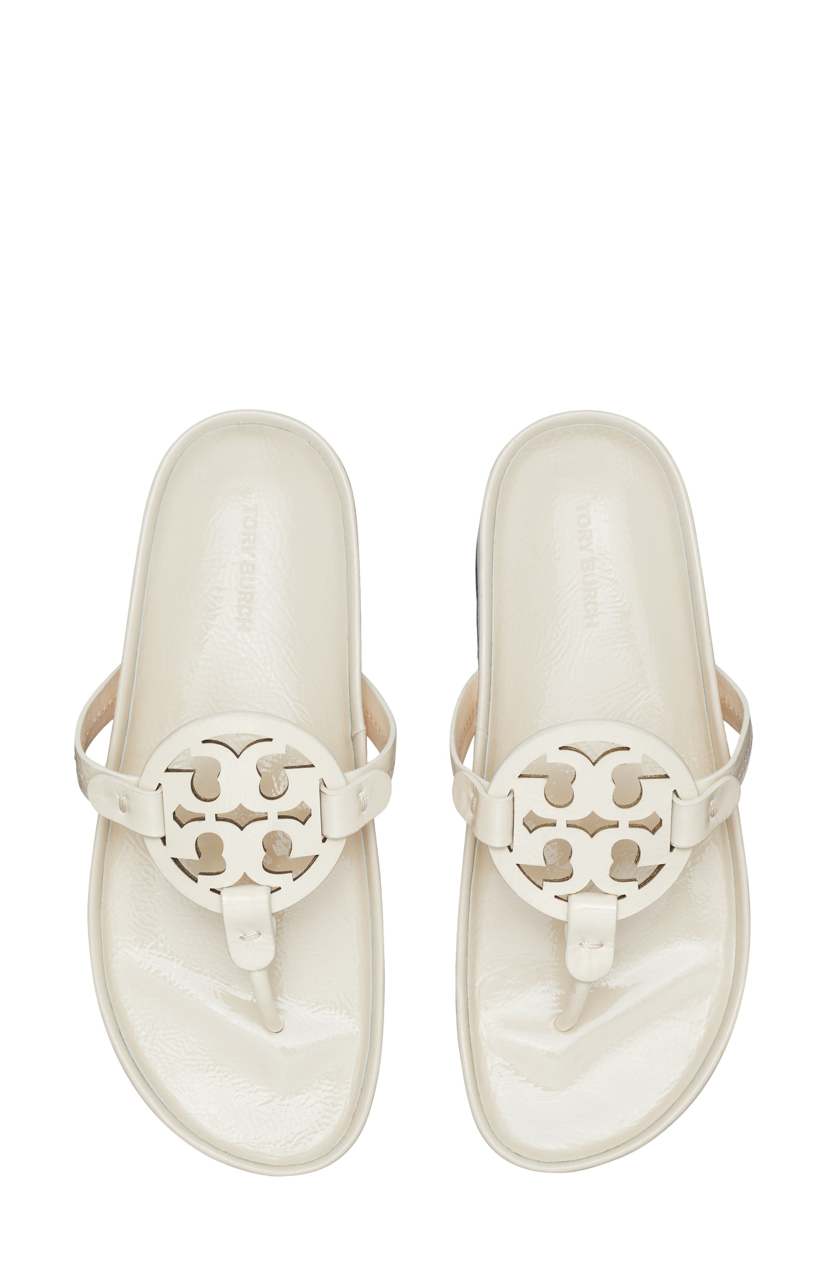 Tory Burch Miller Cloud Lug Sandal, Alternate, color, New Cream / Perfect Black