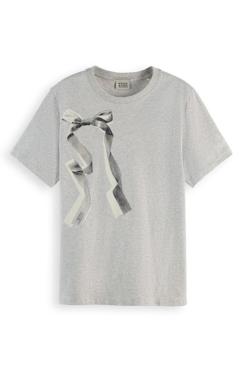 Scotch & Soda Artwork Bow Cotton Graphic T-Shirt, Alternate, color, 