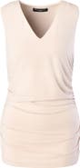 PIETRO BRUNELLI MATERNITY Ruched V-Neck Maternity Tank