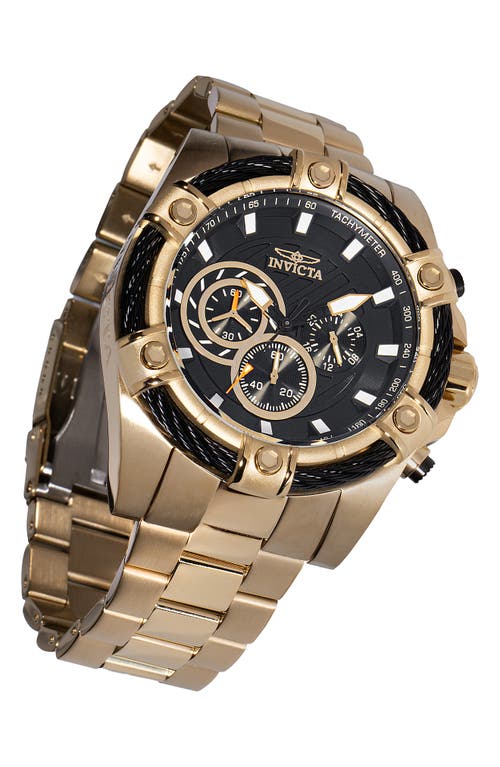 Invicta Bolt Chronograph Bracelet Strap Watch, 52mm In Gold