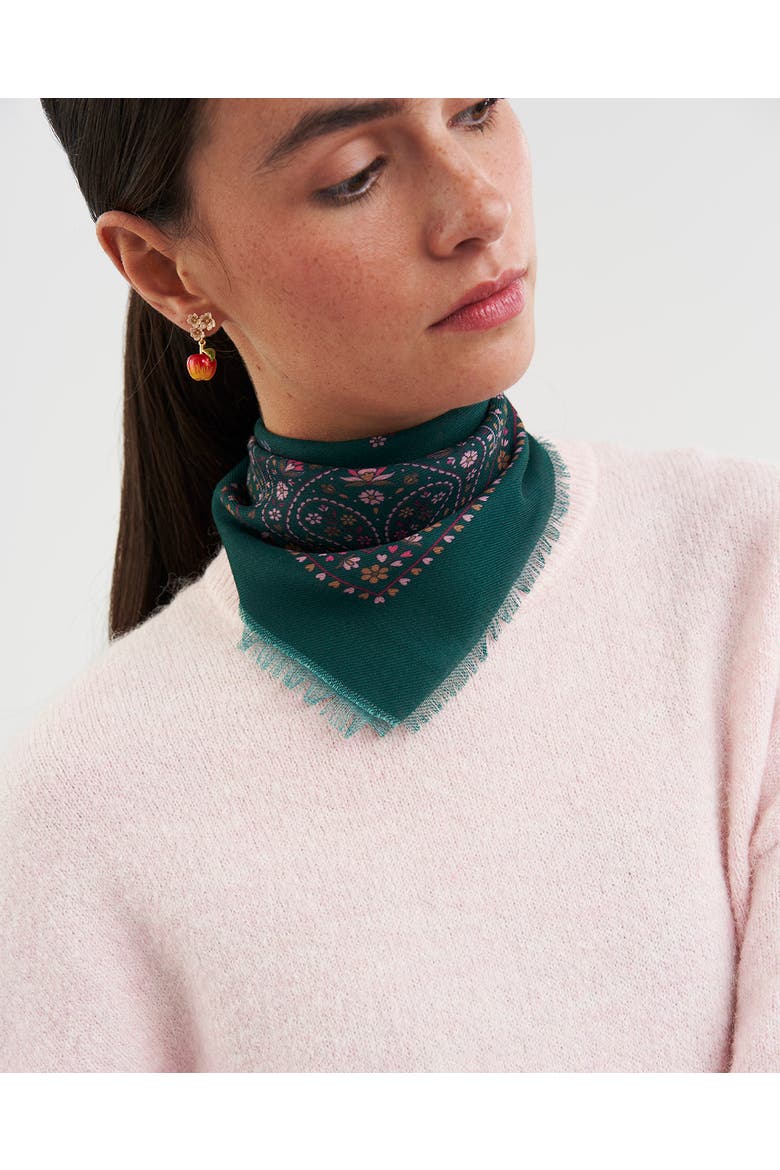 Eve Bandana Scarf, Alternate, color, Dark Green