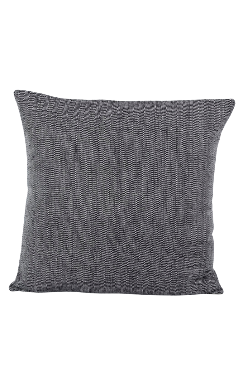 Manushi Zig Zag Woven Pillow - Cover, Main, color, Black And White