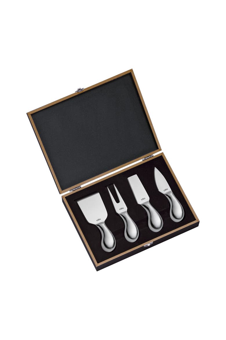 Piave 4 Piece Cheese Knife Set, Stainless Steel, Alternate, color, Silver