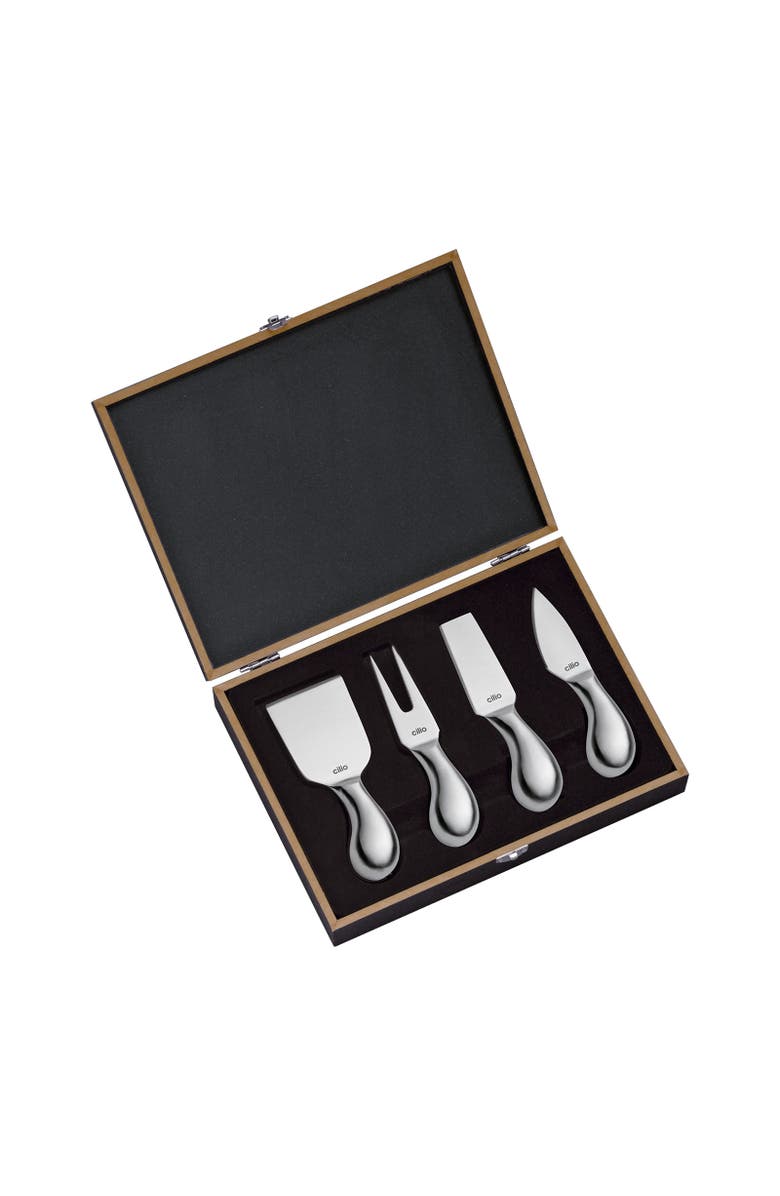 CILIO Piave 4 Piece Cheese Knife Set, Stainless Steel, Alternate, color, Silver