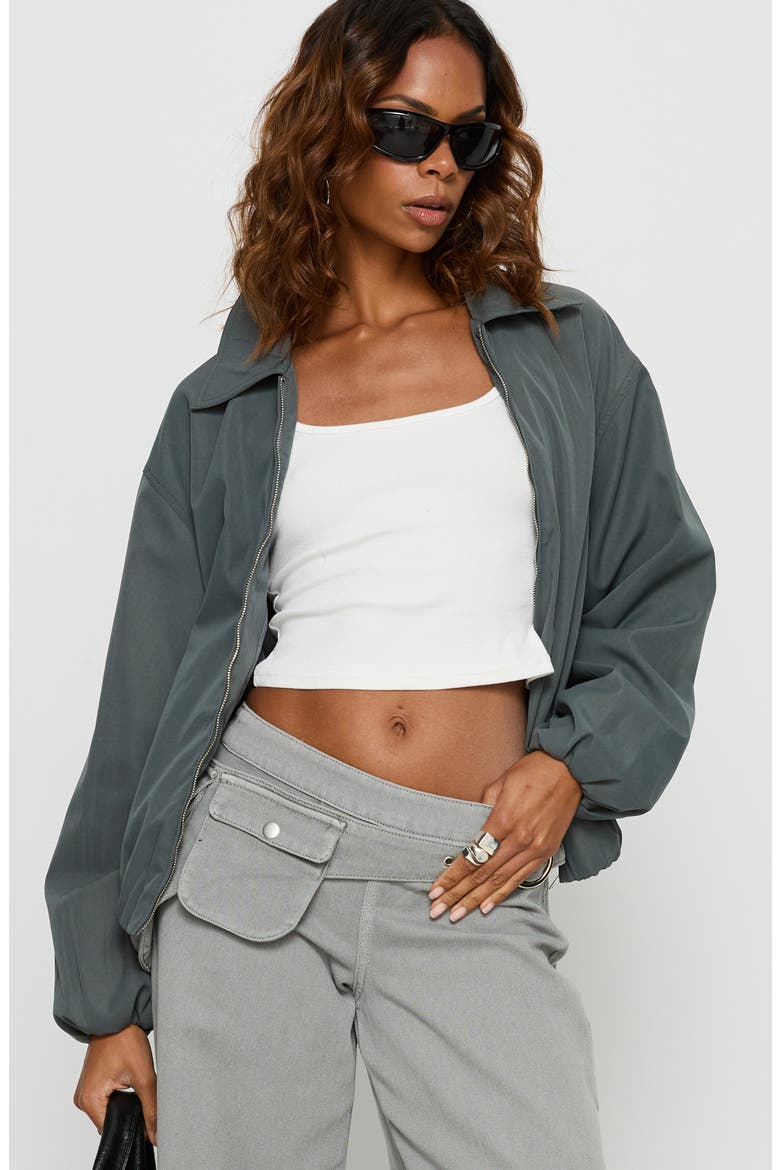 Donetta Oversized Collared Jacket, Alternate, color, GREY