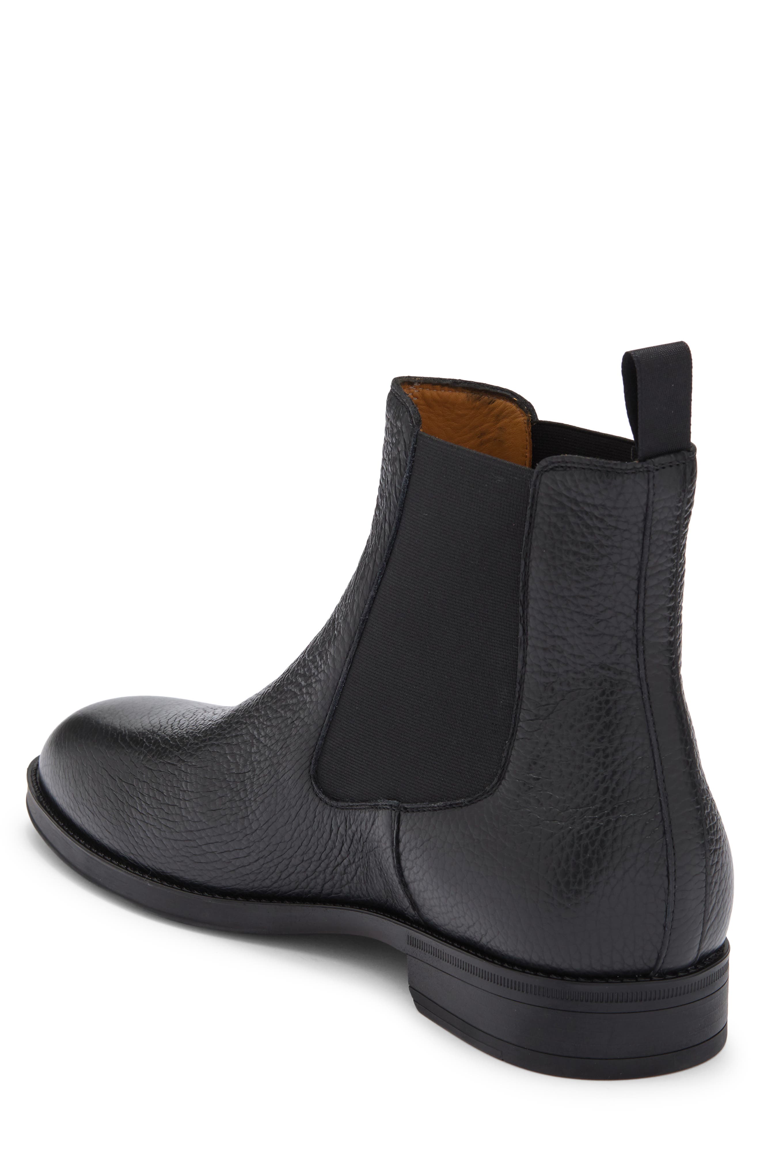 Magnanni Eddison Chelsea Boot, Alternate, color, Black Pebble