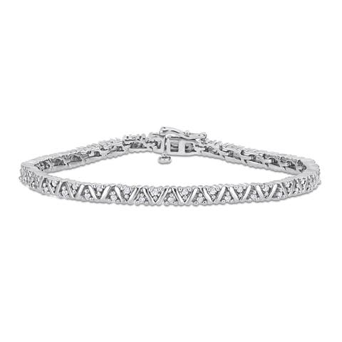 Diamond Tennis Bracelet Sterling Silver