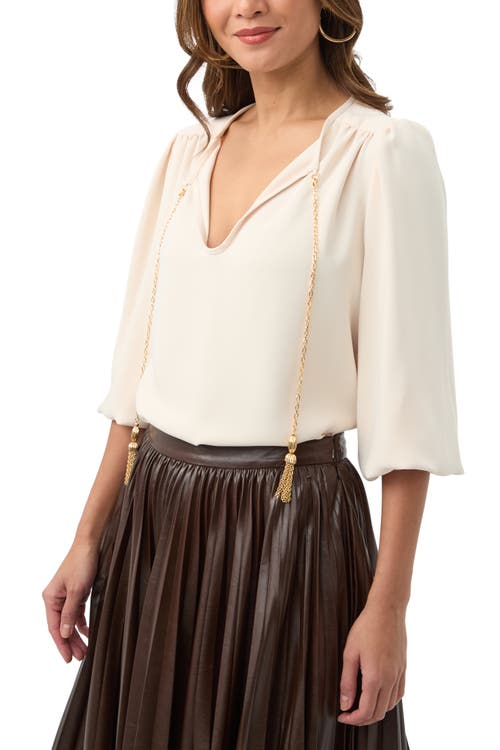 Trina Turk Morabi Chain Link Hardware Top In White