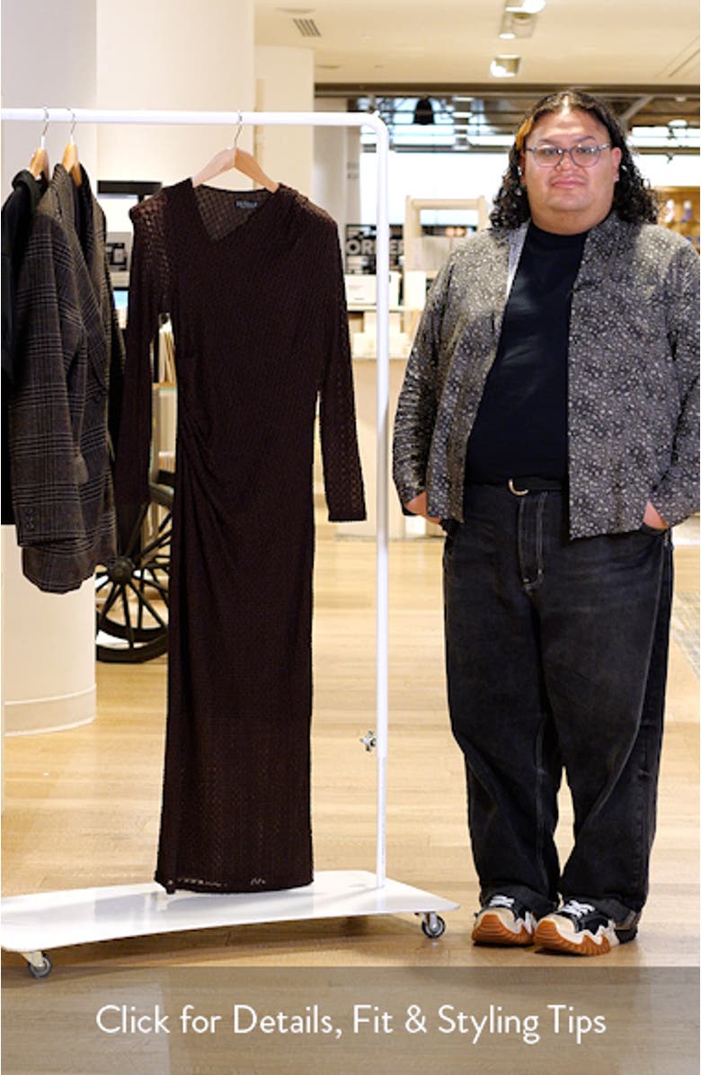 Naomi Long Sleeve Texture Knit Dress, sales video thumbnail