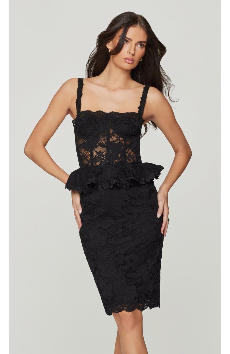 Generation Love Angelique Mesh Lace Dress, Main, color, Black