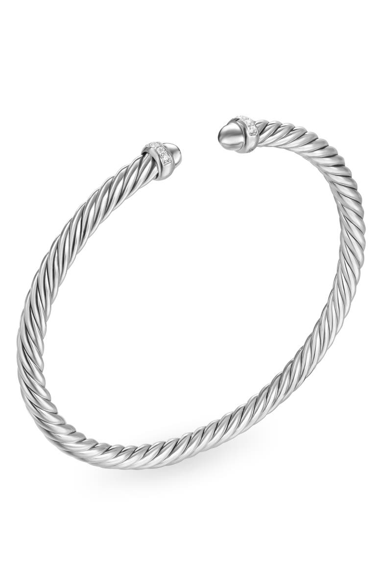 David Yurman Classic Cablespira<sup>®</sup> Bracelet, 4mm, Alternate, color, Diamond