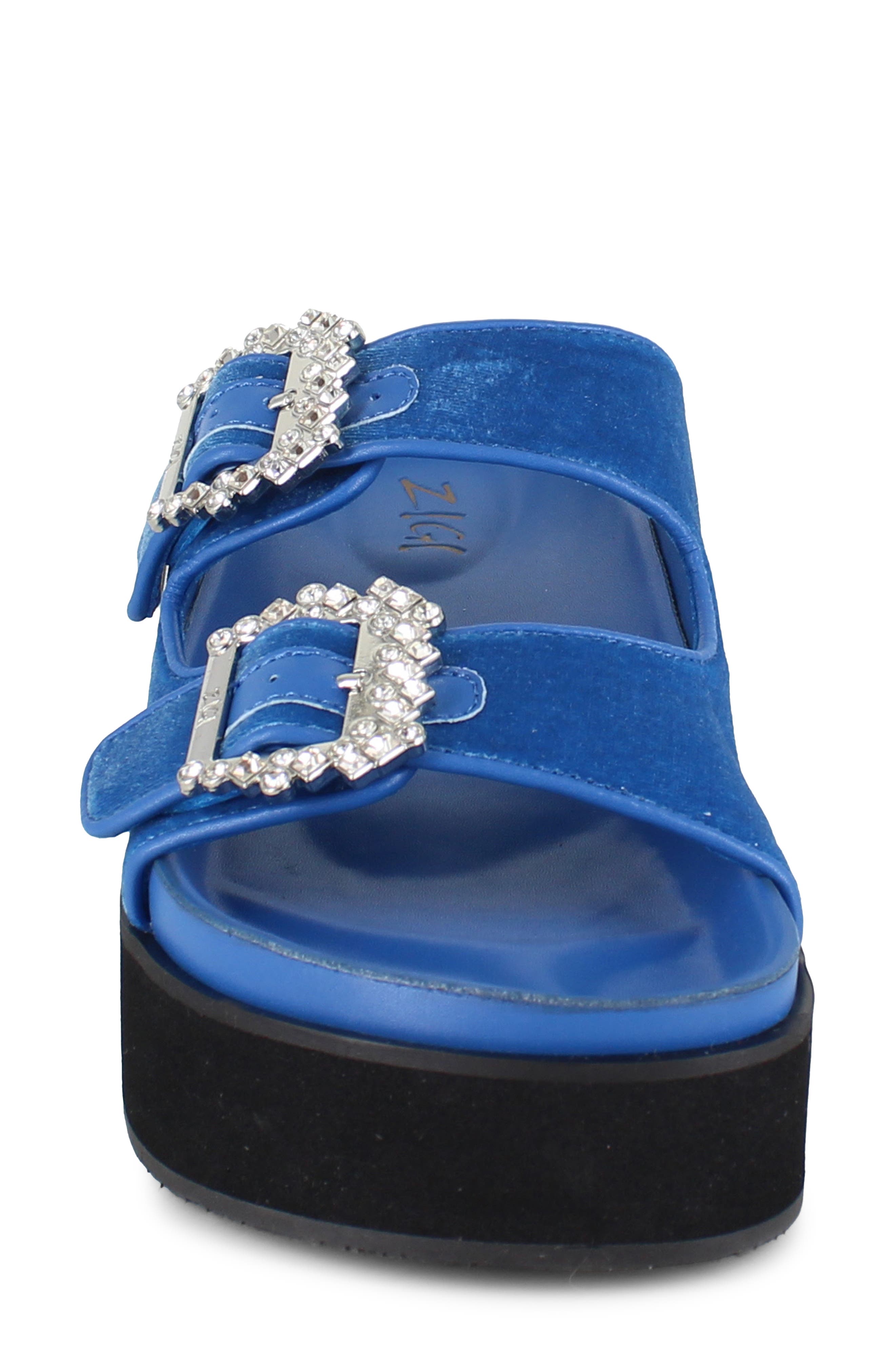 Rosalinda Platform Slide Sandal, Alternate, color, TURQUOISE