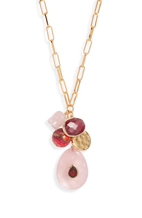 Rose Quartz Charm Necklace