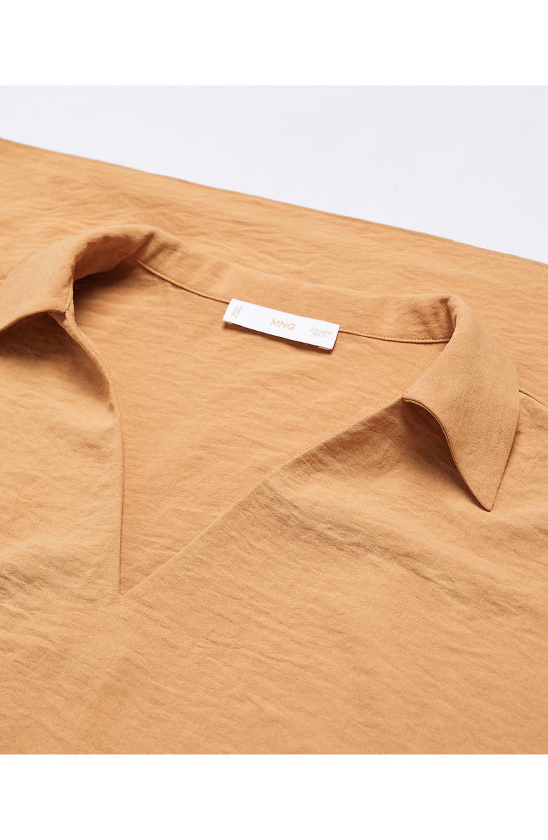 MANGO Oversize V-Neck Woven Tunic Top, Alternate, color,