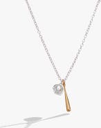 Alex and Ani Baseball Duo Charm Pendant Necklace