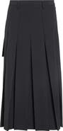 MM6 Maison Margiela Pleated Virgin Wool Blend Midi Skirt